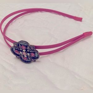 NWOT Nordstrom fuchsia satin bejewelled headband
